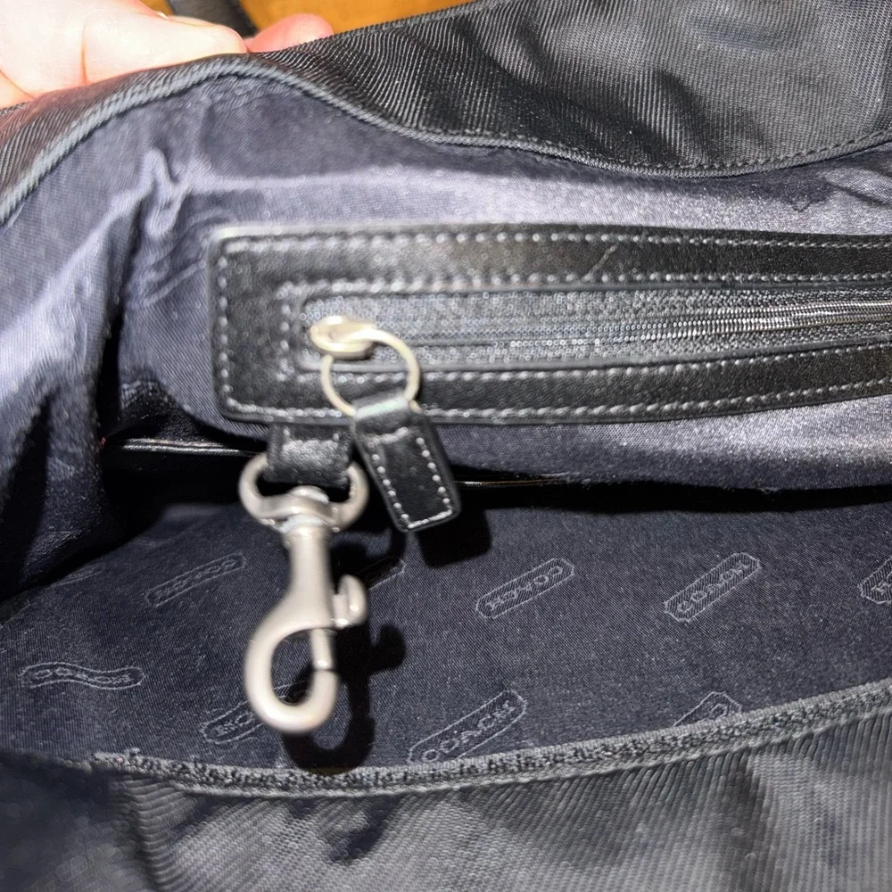 Vintage COACH Mercer Black Nylon/ Leather Work Commute Laptop Tote 5117
